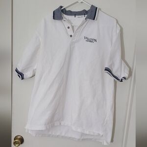 Vintage Villanova University Men's White Polo Medium